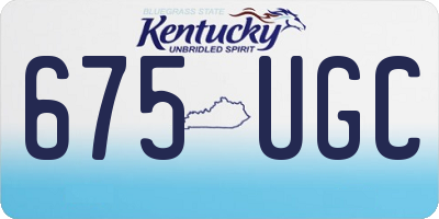 KY license plate 675UGC