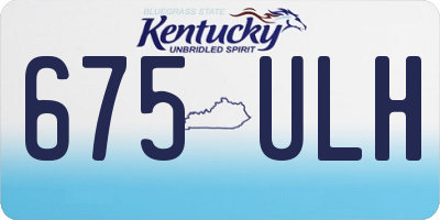 KY license plate 675ULH