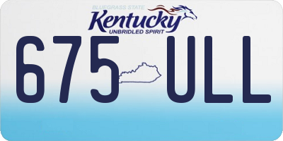 KY license plate 675ULL