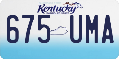 KY license plate 675UMA