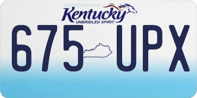 KY license plate 675UPX