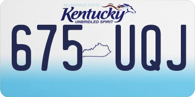 KY license plate 675UQJ