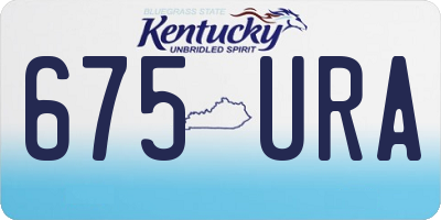 KY license plate 675URA