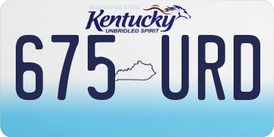 KY license plate 675URD