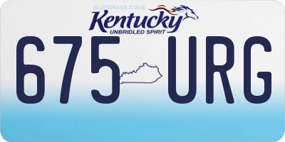 KY license plate 675URG