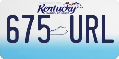 KY license plate 675URL
