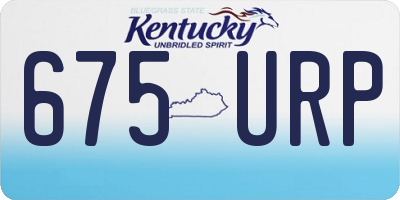 KY license plate 675URP