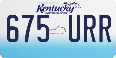 KY license plate 675URR