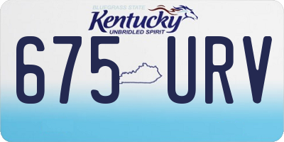 KY license plate 675URV