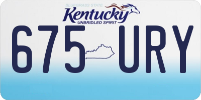 KY license plate 675URY