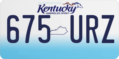 KY license plate 675URZ