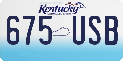 KY license plate 675USB