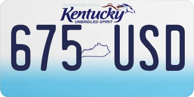 KY license plate 675USD