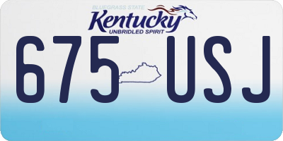 KY license plate 675USJ