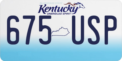 KY license plate 675USP