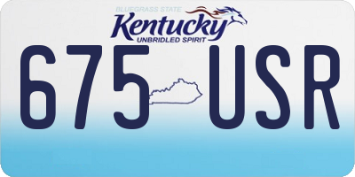 KY license plate 675USR