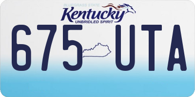 KY license plate 675UTA