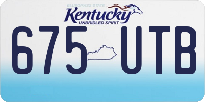 KY license plate 675UTB