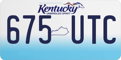 KY license plate 675UTC