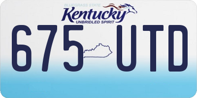 KY license plate 675UTD