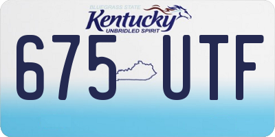 KY license plate 675UTF