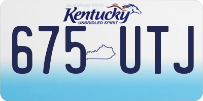 KY license plate 675UTJ