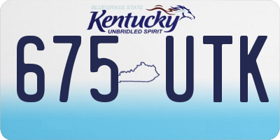 KY license plate 675UTK