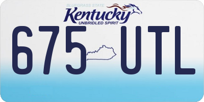 KY license plate 675UTL