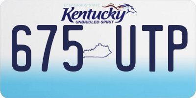 KY license plate 675UTP
