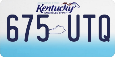 KY license plate 675UTQ