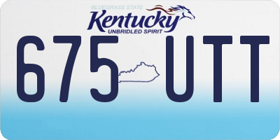 KY license plate 675UTT
