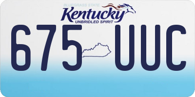 KY license plate 675UUC
