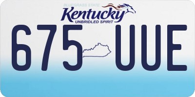 KY license plate 675UUE
