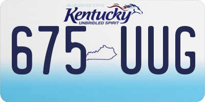 KY license plate 675UUG