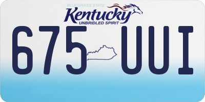 KY license plate 675UUI
