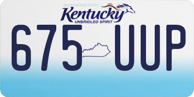 KY license plate 675UUP
