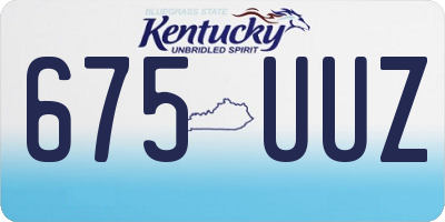 KY license plate 675UUZ