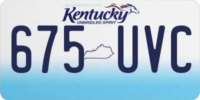 KY license plate 675UVC