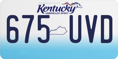 KY license plate 675UVD