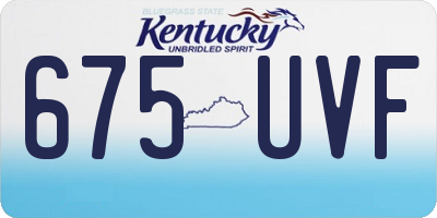 KY license plate 675UVF