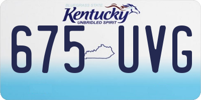 KY license plate 675UVG