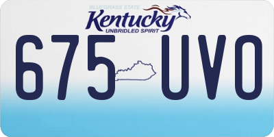 KY license plate 675UVO