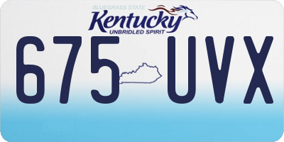 KY license plate 675UVX