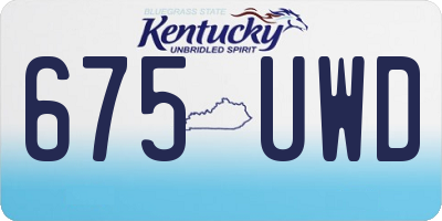 KY license plate 675UWD