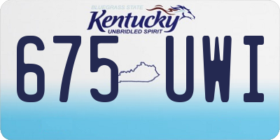 KY license plate 675UWI