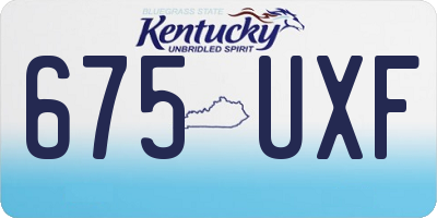 KY license plate 675UXF