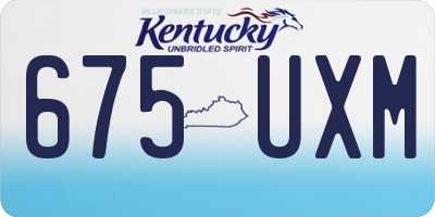 KY license plate 675UXM