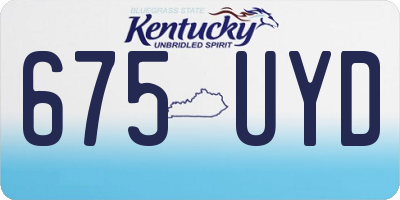 KY license plate 675UYD