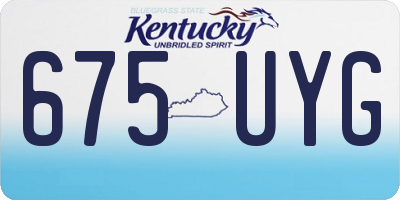 KY license plate 675UYG