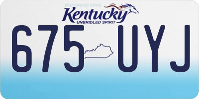 KY license plate 675UYJ